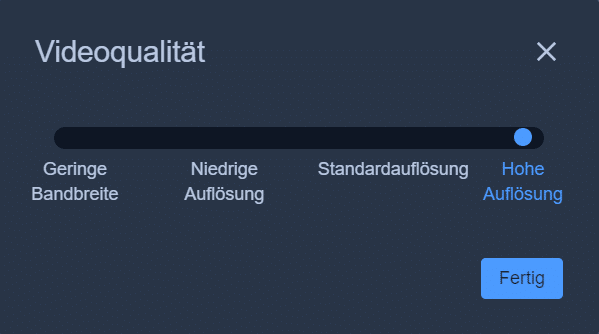 Videoqualität einstellen